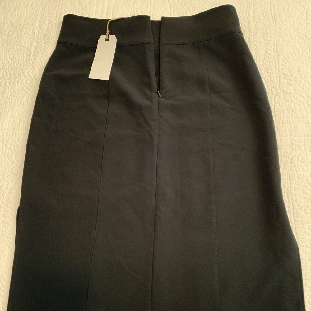 Leith Black Midi Pencil Skirt